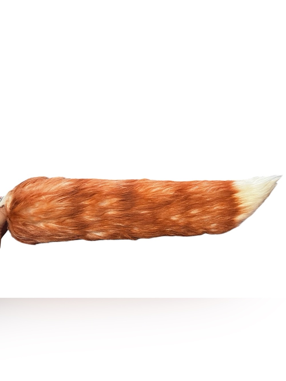 Faux Fur fox Tail Cosplay Halloween Party Costume orange white furry cat kitten